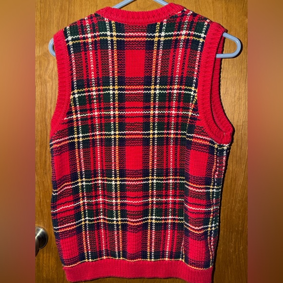 Vintage Northern Reflections Plaid Button Front Knit Sweater - Picture 2 of 8